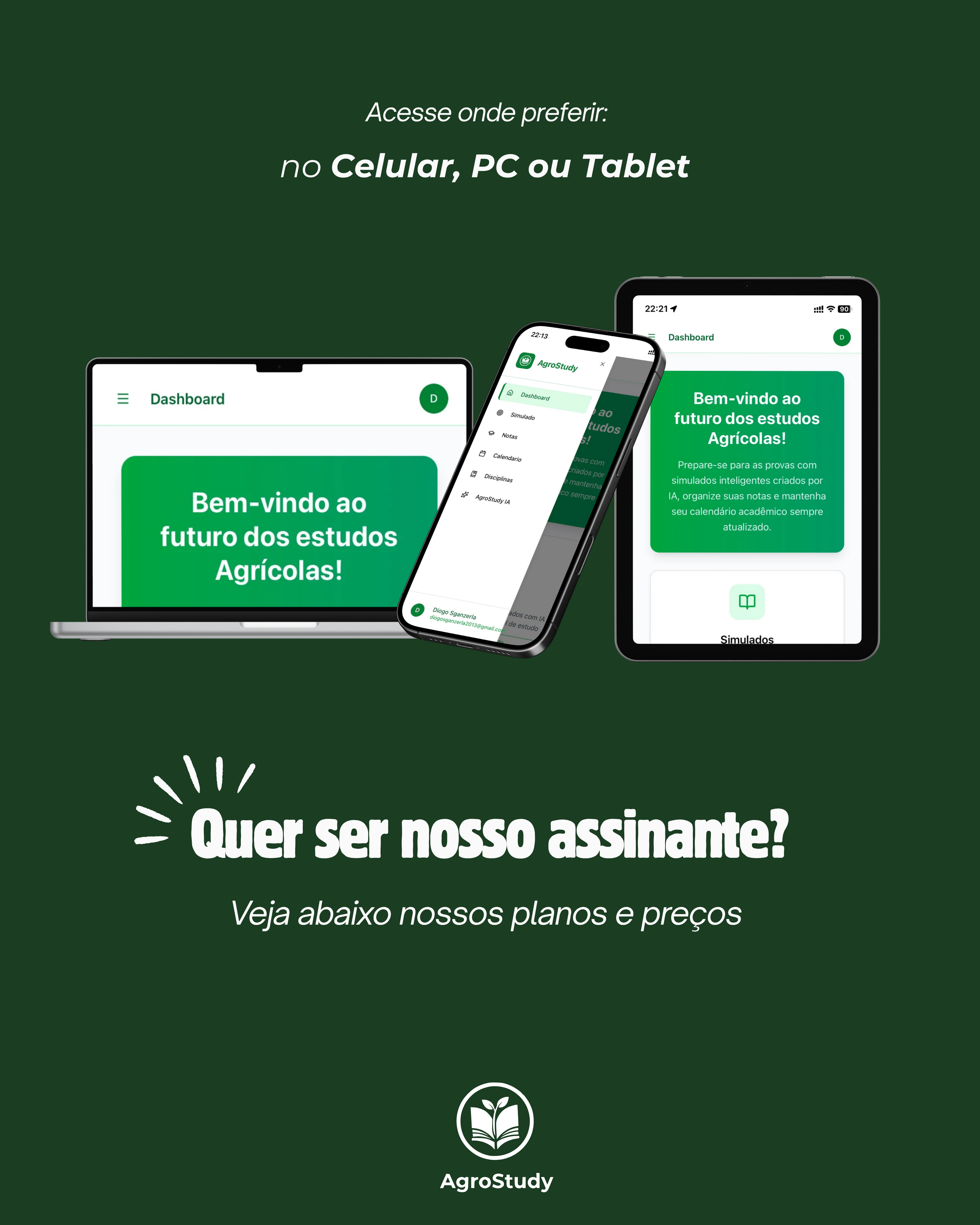 Estudantes utilizando tecnologia no agronegócio